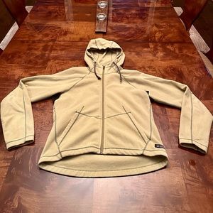 REI Zip Up Fleece Hoodie, light green, size small